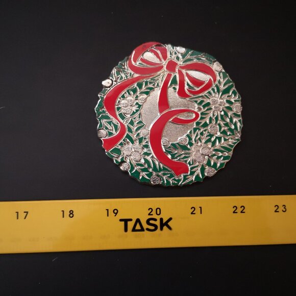 Wm. A. Rogers / Oneida Coasters Set of 6 Heavy Metal Christmas Made in Japan - Picture 4 of 4